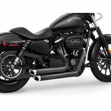 view Freedom Performance HD01064 Staggered Duals Exhaust for Sportster '04-'22