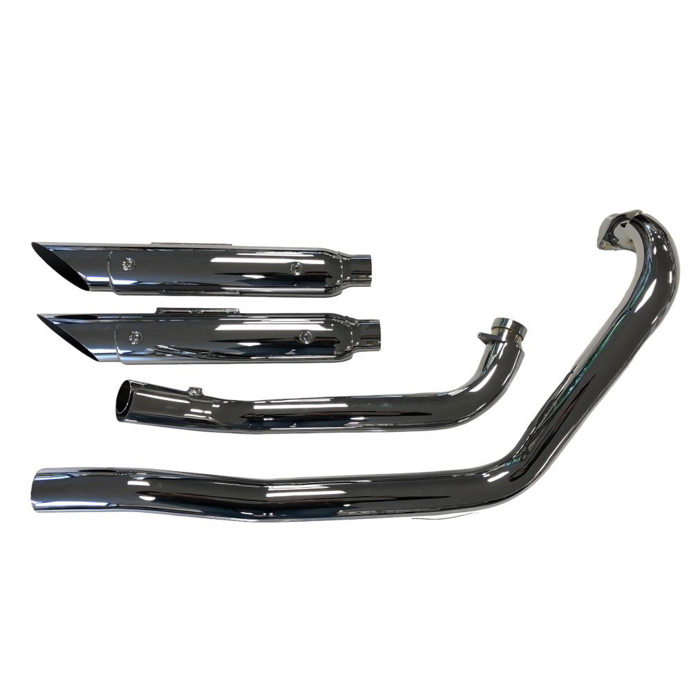 Highway Hawk H654-4065 Slash Cut Exhaust Set for Kawasaki VN1700