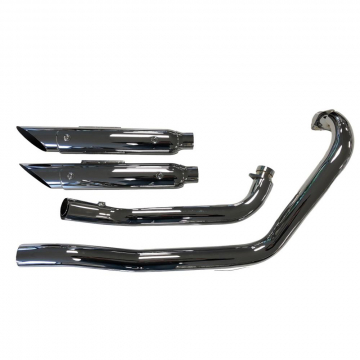 view Highway Hawk H654-4065 Slash Cut Exhaust Set for Kawasaki VN1700 Vulcan Classic
