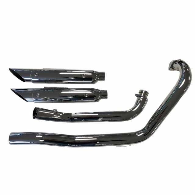 Highway Hawk H654-4065 Slash Cut Exhaust Set for Kawasaki VN1700