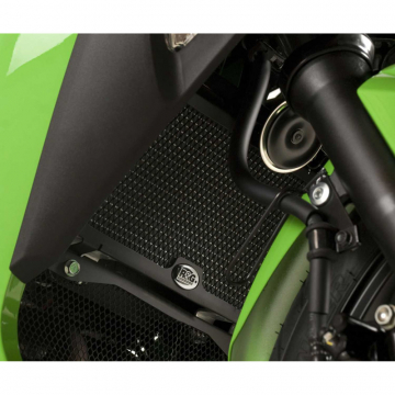 view R&G RAD0139BK Radiator Guard, Black for Kawasaki Ninja 250 / Ninja 300 & Z250