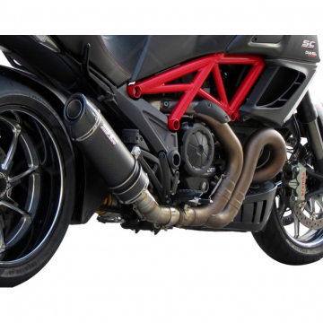 view SC-Project D08-01C Oval Exhaust for Ducati Diavel (2010-2018)