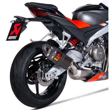 view Akrapovic S-A6R4-HAPC Racing Line Full Exhaust, Carbon Fiber for Aprilia Tuono/RS 660 '21-'24