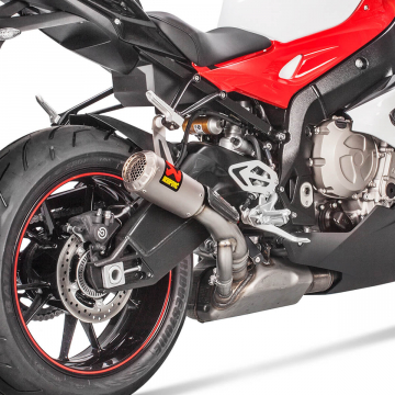 CS Racing Slip-On Exhaust For BMW S1000RR (2015-2016) - Stainless Steel Muffler With Matte Black Cover