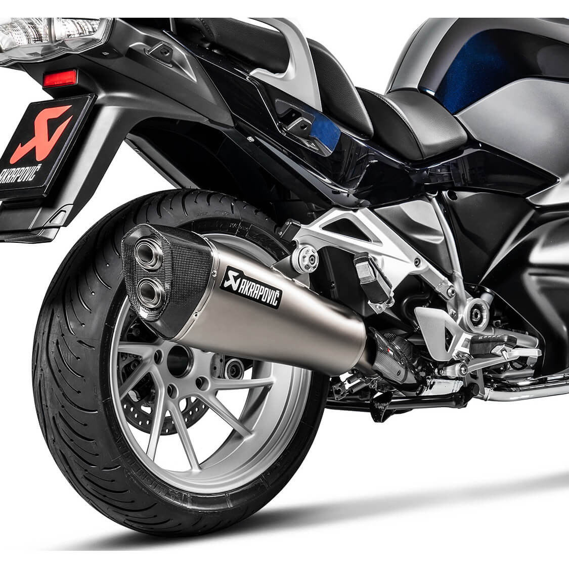 Akrapovic Slip-on Line Tapered Exhaust, Silver for BMW R1250RT '19