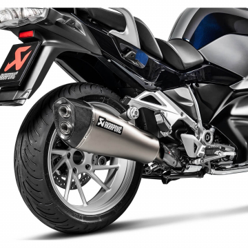 view Akrapovic Slip-on Line Tapered Exhaust, Silver for BMW R1250RT '19-'24