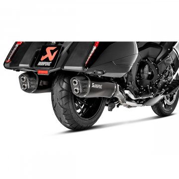 view Akrapovic S-B16SO3-HRAATBL Slip-on Line Tapered Exhausts, Black for BMW K1600B '17-'20