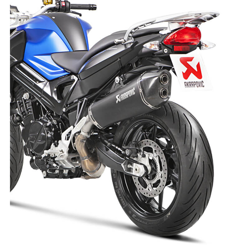 Akrapovic S-B8SO7-HZAABL Slip-on Line Exhaust, Black for BMW F800R
