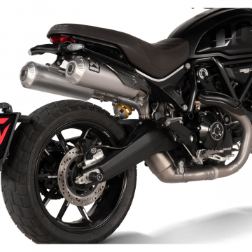 view Akrapovic Slip-on Line Exhausts for Ducati Scrambler Pro 1100 '21-'24