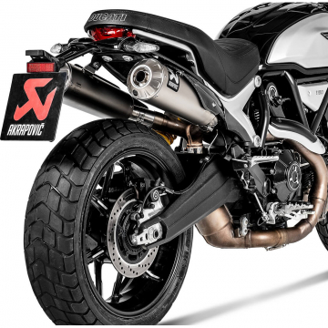 view Akrapovic Slip-on Line Exhausts, Titanium for Ducati Scrambler 1100 '18-'20