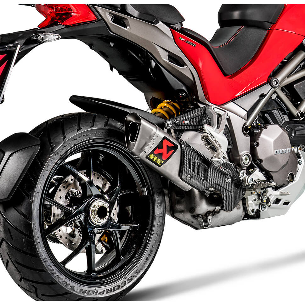 Akrapovic Slip-on Line Exhaust, Black for Ducati Multistrada 1200