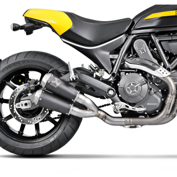 view Akrapovic S-D8SO4-CUBTBL/1 Slip-on Line Exhaust, Titanium for Ducati Scrambler models