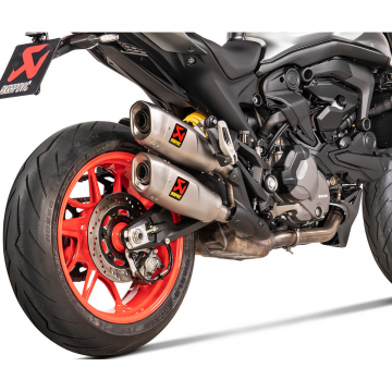 view Akrapovic Slip-on Line Exhausts, Titanium for Ducati Monster 821/937 '21-'24