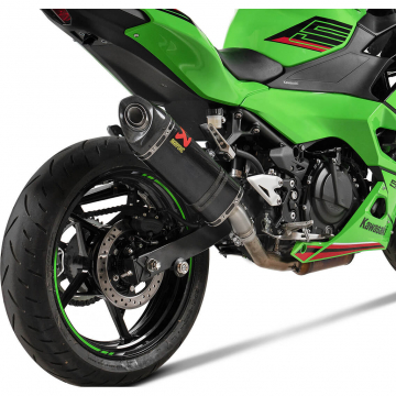 view Akrapovic S-K4SO6-APC Slip-on Line Exhaust, Carbon for Kawasaki Z400/Ninja 400 '18-