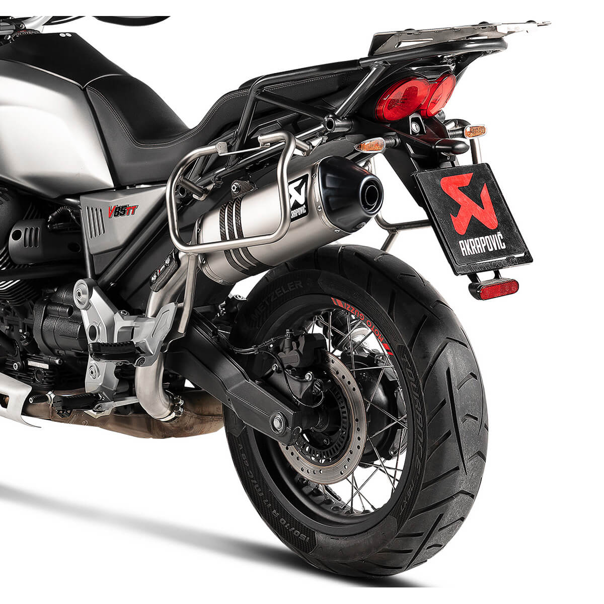 Akrapovic S-MG8SO2-HFTT Slip-on Line Exhaust, Titanium for Moto