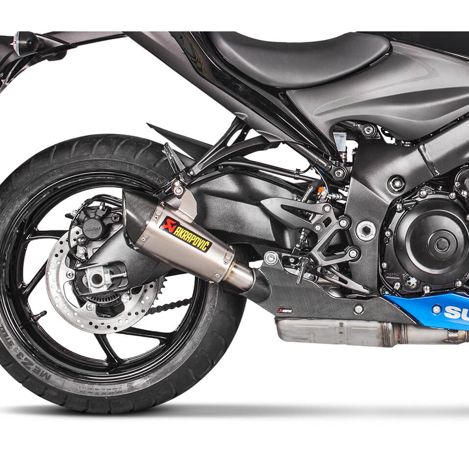 Akrapovic Slip-on Line Tapered Exhaust, Silver for Suzuki GSX