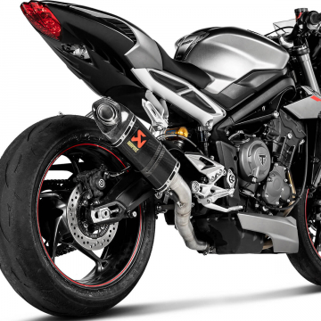 view Akrapovic S-T7SO2-APC Slip-on Line Exhaust, Titanium for Street Triple 765 /RS/R/S '17-'20