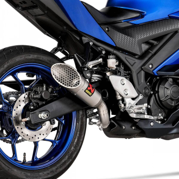 view Akrapovic S-Y3SO6-IVOSS Slip-on Line Exhaust, Stainless Steel for Yamaha YZF-R3/MT-03 '22-