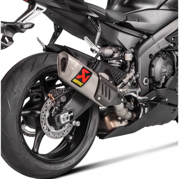 view Akrapovic S-Y6SO12-HAPT Slip-on Line Triangle Exhaust, Titanium for Yamaha YZF-R6 '17-'20