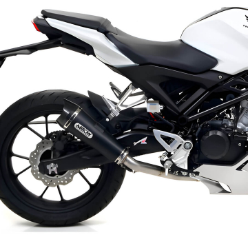 view Arrow 51516XKN X-Kone Slip-on Exhaust, Nichrome Dark for Honda CB125R '18-'20