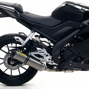 view Arrow 51518PK Thunder Slip-on Exhaust Titanium with Carbon Cap Yamaha YZF-R125 '19-'22