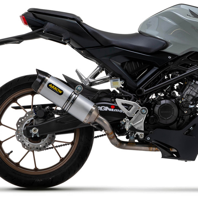 ホンダcb125r 後期DOＨC ARROWマフラー Arrow 51519AKW Thunder Full System Exhaust, Aluminum for Honda