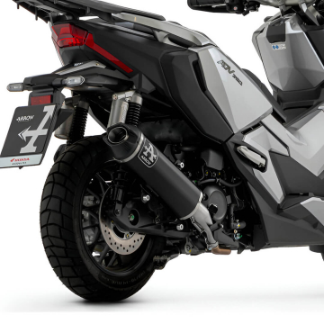 view Arrow 53547AKN Indy Race Slip-on Exhaust, Aluminum Dark for Honda ADV 350 '22-'24