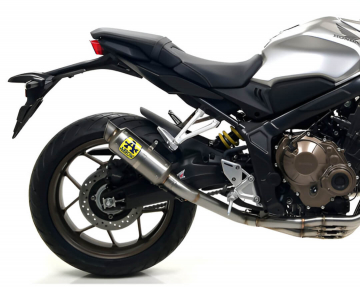 view Arrow 71034GP GP2 Slip-on Exhaust, Titanium for Honda CB650R/CBR650R '19-'23