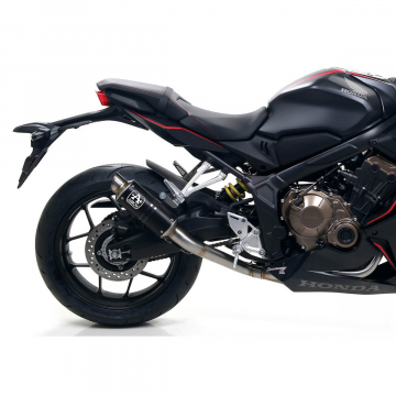 view Arrow 71034GPI GP2 Slip-on Exhaust, Nichrome Dark for Honda CB650R/CBR650R '19-'23