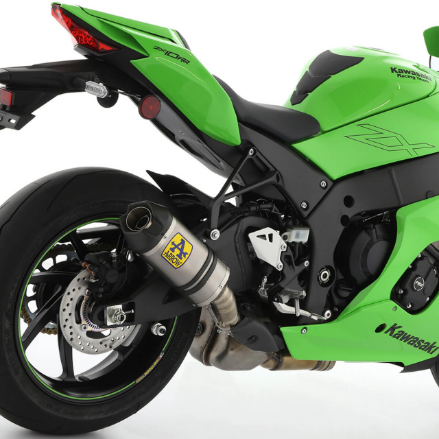 レインボー Arrow 71215HK Indy-Race Half Exhaust, Titanium for Kawasaki ZX-10R