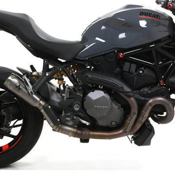 view Arrow 71221PR Pro-Race Slip-on Exhaust, Titanium for Ducati Monster 1200 '16-'20