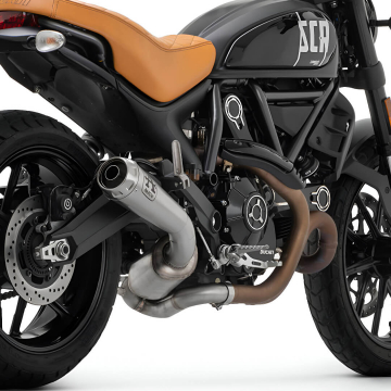 view Arrow 71224PR Pro-Race Slip-on Exhaust, Titanium for Ducati Scrambler 800 Icon '21-'22