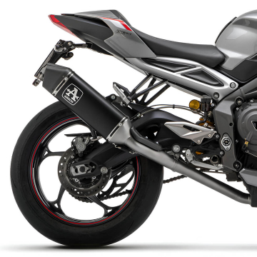 view Arrow 71502VAN Veloce Slip-on Exhaust, Alum. Dark for Triumph Street Triple 765 '20-'23