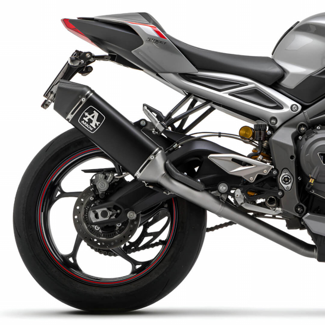 Arrow 71502VAN Veloce Slip-on Exhaust, Alum. Dark for Triumph