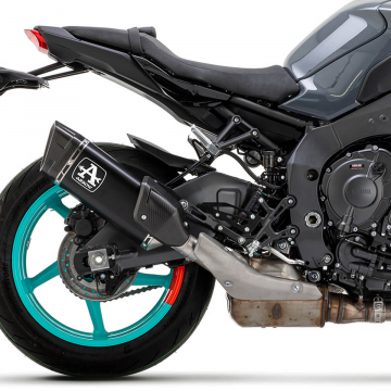 view Arrow 71507PTN Pista Slip-on Exhaust, Titanium Dark for Yamaha MT-10 (2022-)