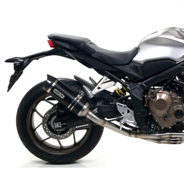 Arrow 71892AKN Street Thunder Exhaust, Aluminum Dark for Honda CB650R/CBR650R '19-'23