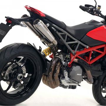 view Arrow 71895PRI Pro-Race Slip-on Exhaust Nichrome for Ducati Hypermotard 950 '19-'21