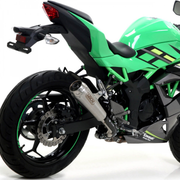 view Arrow 71897PRI Pro-Race Slip-on Exhaust Nichrome for Kawasaki Ninja 125 '19-'20