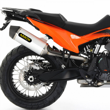 view Arrow 71904AK Race-Tech Slip-on Exhaust, Aluminum for KTM 790/890 Adventure & Norden 901