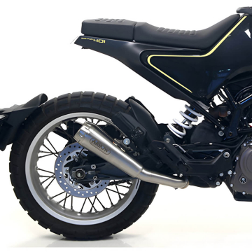 view Arrow 71905PRI Pro-Race Slip-on Exhaust, Nichrome for Kawasaki Ninja 400 '18-'19