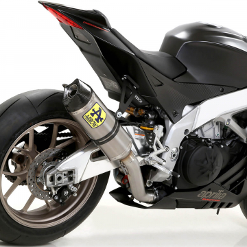 view Arrow 71906PK Race-Tech Slip-on Exhaust, Titanium for Aprilia RSV4 1100 Factory '19-'20