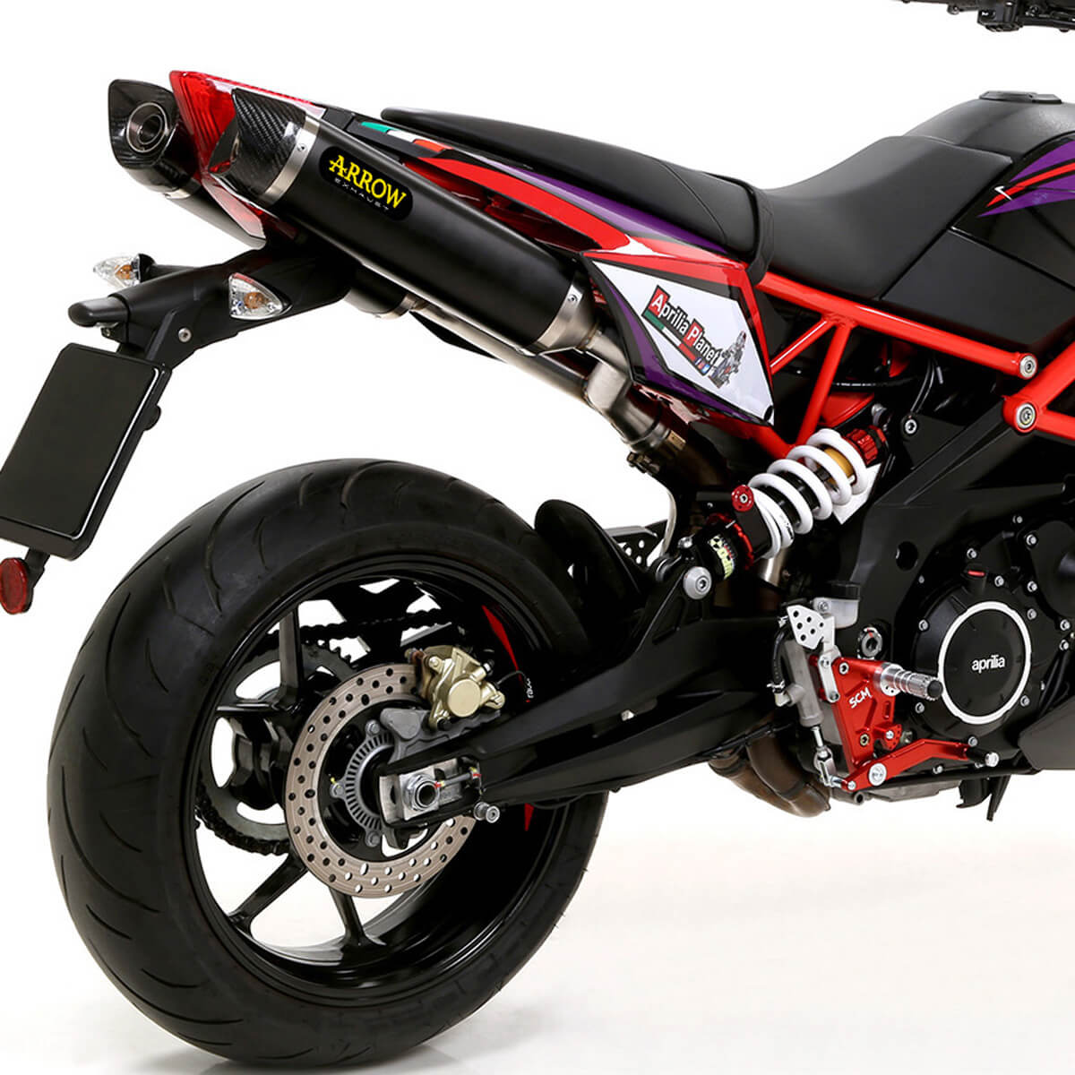 Arrow 71907AKN Thunder Slip-on Exhaust, Aluminum Dark for Aprilia