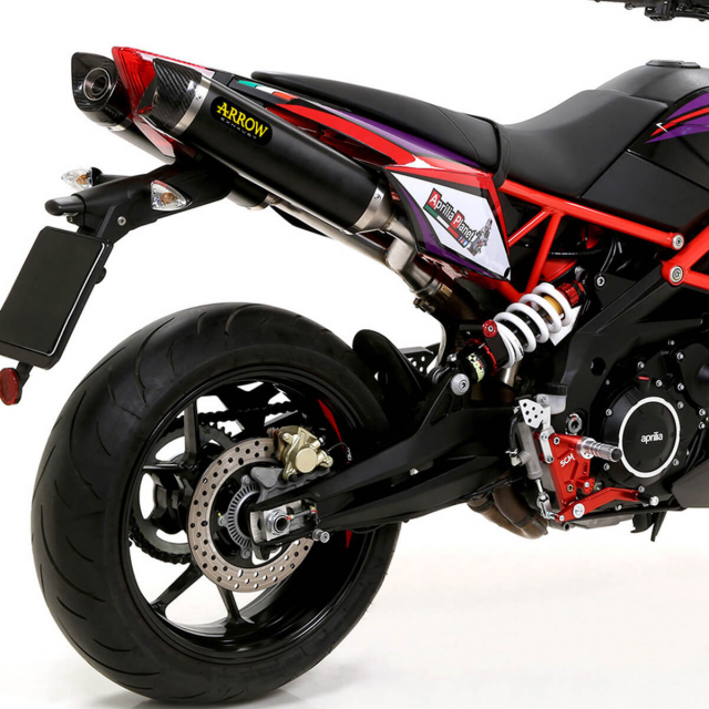 Arrow 71907AKN Thunder Slip-on Exhaust, Aluminum Dark for Aprilia