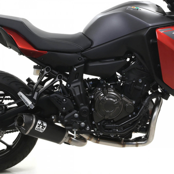 view Arrow 71920PKN Works Nichrome Dark Slip-on Exhaust for Yamaha Tracer 7/700 & MT-07