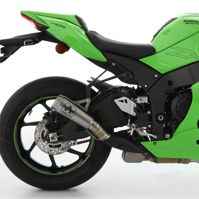 ゾロアーク Arrow 71928PR Pro-Race Slip-on Exhaust, Titanium for Kawasaki ZX