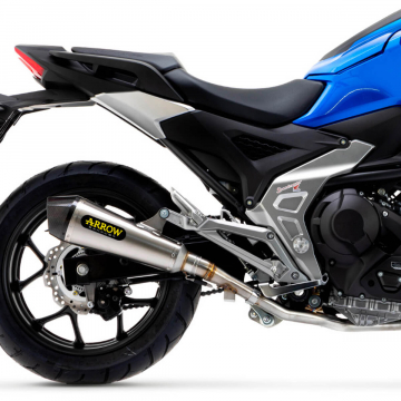 view Arrow 71933XKI X-Kone Slip-on Exhaust, Nichrome for Honda NC750X '21-'22