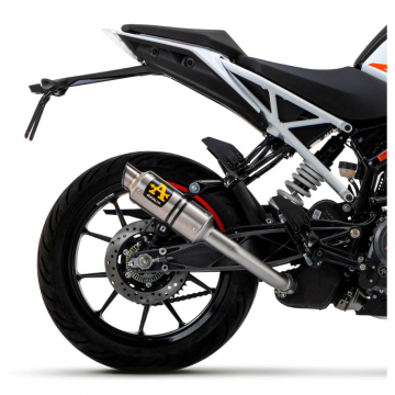 view Arrow 71936GP GP2 Slip-on Exhaust, Titanium for KTM Duke 125/390 '21-'23