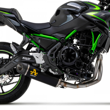 view Arrow 71937AKNW Indy-Race Full Exhaust, Aluminum Dark for Kawasaki Z650 '21-'23