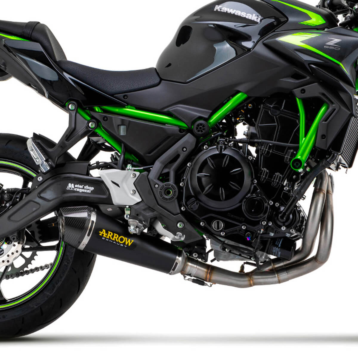 Arrow 71937XKNW X-Kone Full Exhaust, Nichrome Dark for Kawasaki