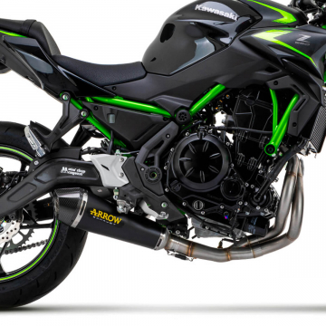 view Arrow 71937XKNW X-Kone Full Exhaust, Nichrome Dark for Kawasaki Z650 '21-'23